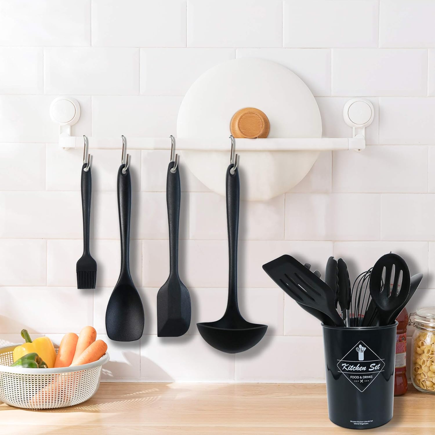Kitchen Utensils Set - 25pcs Silicone Cooking Utensils Set, Silicone Kitchen Utensils, Cooking Tools Turner Tongs Nonstick Spatula Spoon for Nonstick Heat Resistant Cookware - Image 2